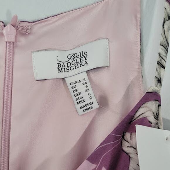 Badgley Mischka- NWT- Hi low Dress- size 2 - Picture 5 of 9